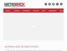 Tablet Screenshot of metrothinbrick.com